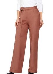 H by Halston New Linen Blend Wide Leg Pants in Adobe Size 2 Petite