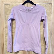 Z by   Compression Thumbhole Workout Long Sleeve Lilac Size Small Running