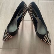 White House Black Market Zebra Size 8 Heels 