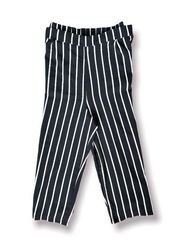 rue + bottoms pants black white stripe elastic waist flowy