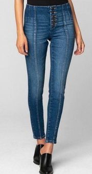 BLANK NYC The Great Jones Radio Silence Button Fly High Waist Jeans