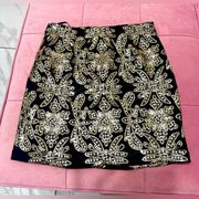 Romeo and Juliet Couture Black Sequined Skirt size Medium