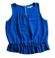 Naked Zebra royal blue sleeveless blouse