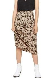 SANCTUARY   Animal-print Midi Slip Skirt