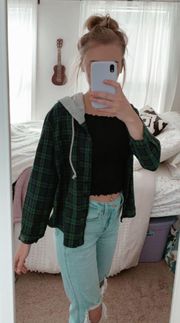 hooded flannel