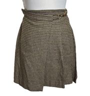 & Other Stories Houndstooth Mini Skirt Black Cream Wool Womens Size US 0 New