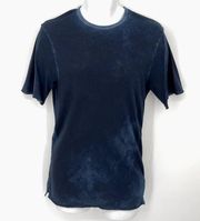 Cotton Citizen NEW Womens Short Sleeve T-Shirt S Navy Back Center Seam Raw Edges