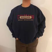 Gildan Vintage Y2k Rocky Mountains Embroidered Pullover Crewneck Sweater