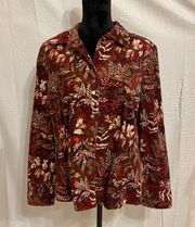 Christopher & Banks Cordaroy Stretch blouse jacket size XL.