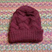 Urban Outfitters MAROON KNIT BASIC WINTER BEANIE HAT