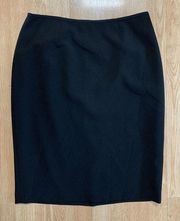 Jones Studio Separates Black Straight Pencil Skirt Size 10 Side Zipper Leg Kick