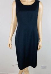 Le Suit Separates  Black Sleeveless Sheath Dress 6