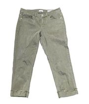 J.Jill Denim Cropped Jeans Size 2P Petite Authentic Fit Green Womens 29X23