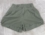 Abercombie and Fitch Green Paperbag Shorts Size Xs