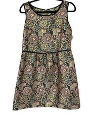 Eyeshadow Jacquard Metallic Floral Dress