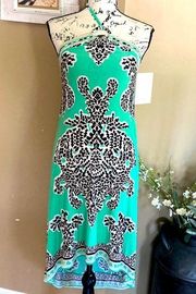 Inc international concepts size XS black and mint green tie behind neck