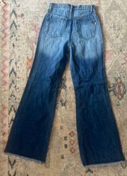 Size 7 Wide leg Distressed Denim 