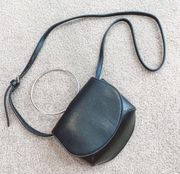 ASOS black faux leather mini purse