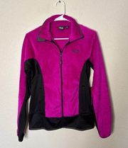 FILA  full zip fleece sweater teddy jacket women size small magenta pink purple