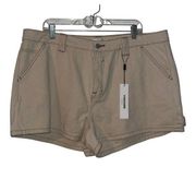 Vigoss Carpenter Short Tan Shorts Women Size 20W Denim Cotton Casual Outdoor New