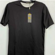 TAILORED Recreation Premium Men's Vince 30 V-Neck Black Tee T-Shirt LARGE