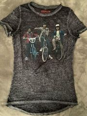 Stranger Things T-Shirt Womens cut size XS grey/ black