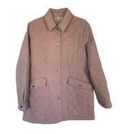 Joie Quilted Chore Barn Field Shacket Jacket Coat Pale Pink Women's Medium M