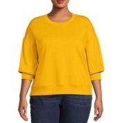 Women’s Plus Size Puff Sleeves Sweatshirt Size 1X