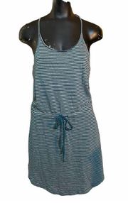 Lou & Grey Teal and White Stripe Tank Dress Size Medium