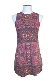 Ecote Urban Outfitters Women's Dress Size XS Boho Sleeveless Brown Multi Mini