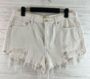 We the Free White Cut Off Hi Rise Shorts Size 31