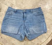 Refuge Denim Cuffed Jean Shorts Size 12