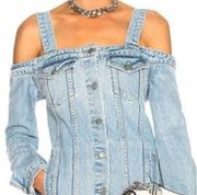 GRLFRND Off The Shoulder Denim Top