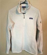 Better Sweater Quarter Zip Pullover Fleece Cream medium