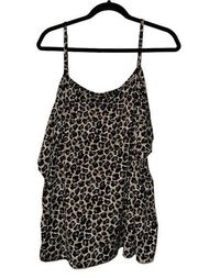 Fashion Bug Cheetah Leopard Print Tank Undershirt Layering Top Plus Size 3X