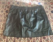 NWT Loft Black Faux Leather Skirt