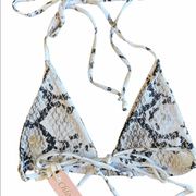 CHLOE ROSE bikini top snake print size small