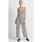 NWT Club Monaco Horizontal Striped Wide Leg Jumpsuit