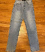 Lioness Straight Leg Split Hem Jeans Medium