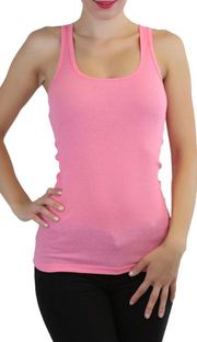 Essential Ribbed Racerback Versatile Cotton Blend Tank Top Basic Casual