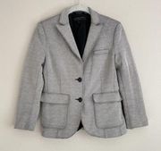 Rag & Bone Nancy Pique Blazer Jacket Two Button Lined Black White Size 6