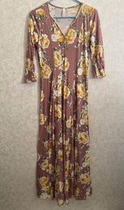 Orange Creek women’s medium floral maxi dress