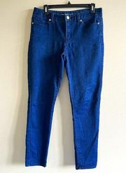 MK Michael Kors Blue Ankle Crop Jeans Denim Med Rise Womens Size 6