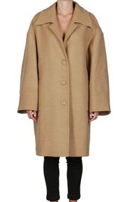 NWT  Wool Round Logo Coat