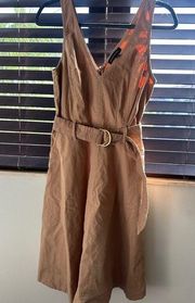 Women's Brown and Tan Dress