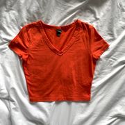 Orange V neck