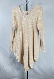 Agnes & Dora Women's Knit Tunic Sweater Size M Beige