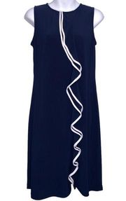 Tommy Hilfiger Blue Sleeveless Ruffle Trim Dress Size 4