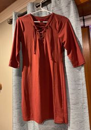 Rusty Red Short Children’s Dress