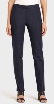 Lafayette 148 New York Dark Navy Classic Dress Pants With Side Zip Size 8